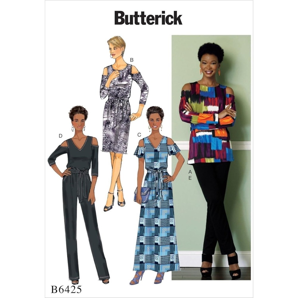 Butterick Sewing Pattern 6425 Dress Jumpsuit Misses‎ Size 14-22